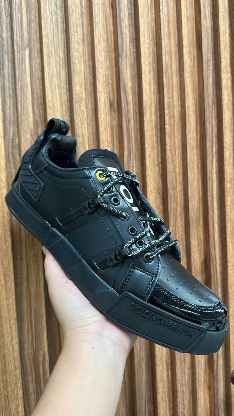 Tenis Dolce & Gabbana Portofino Piel Negro Hombre